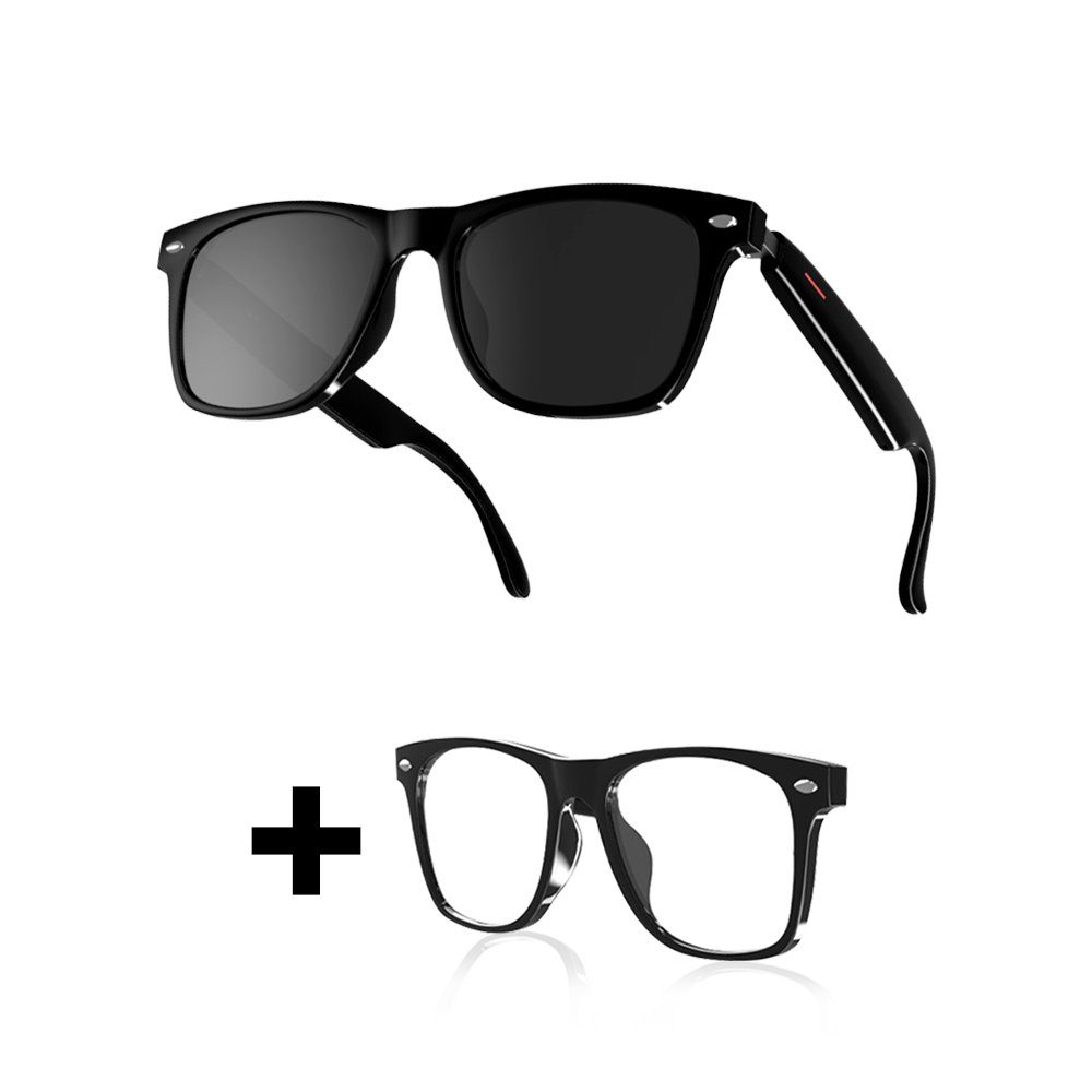 PACIEA Intelligente Audio Sonnenbrille mit Mikrofon Lautsprecher Musik  Hören Bluetooth-Soundbrille