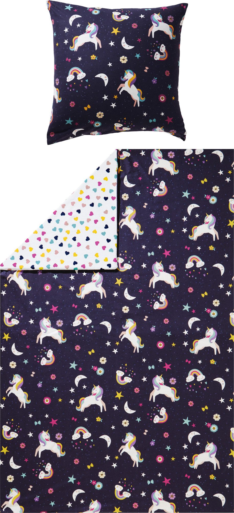 Erwin Müller Kinderbettwäsche Kinder-Wendebettwäsche, Biber, Blumen günstig online kaufen