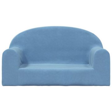 DOTMALL Kindersofa 2-Sitzer Kindersofa Blau Weicher Plüsch Stretch Bequem