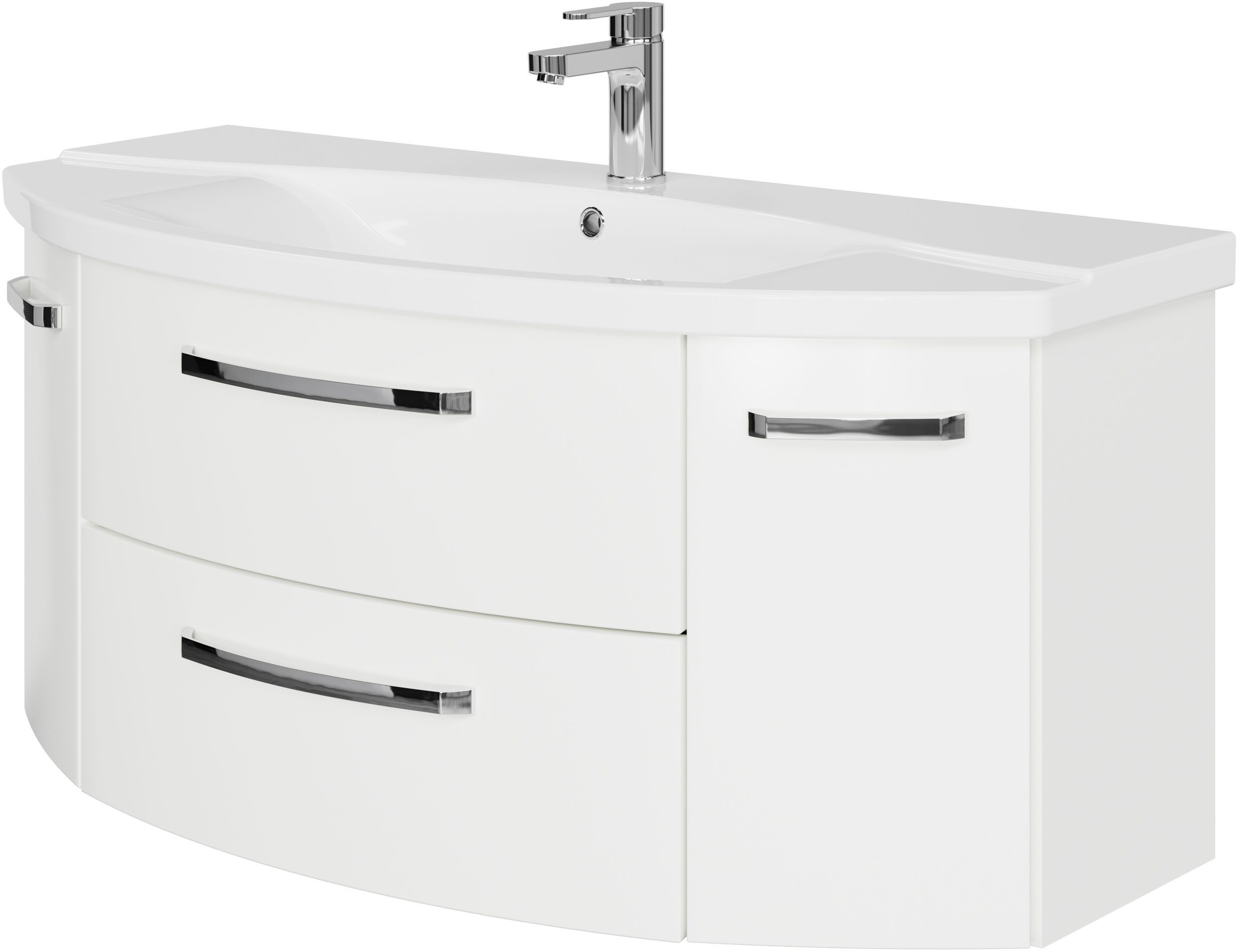 Saphir Badmöbel-Set Serie 4010 4-teilig Keramik-Waschtisch günstig online kaufen