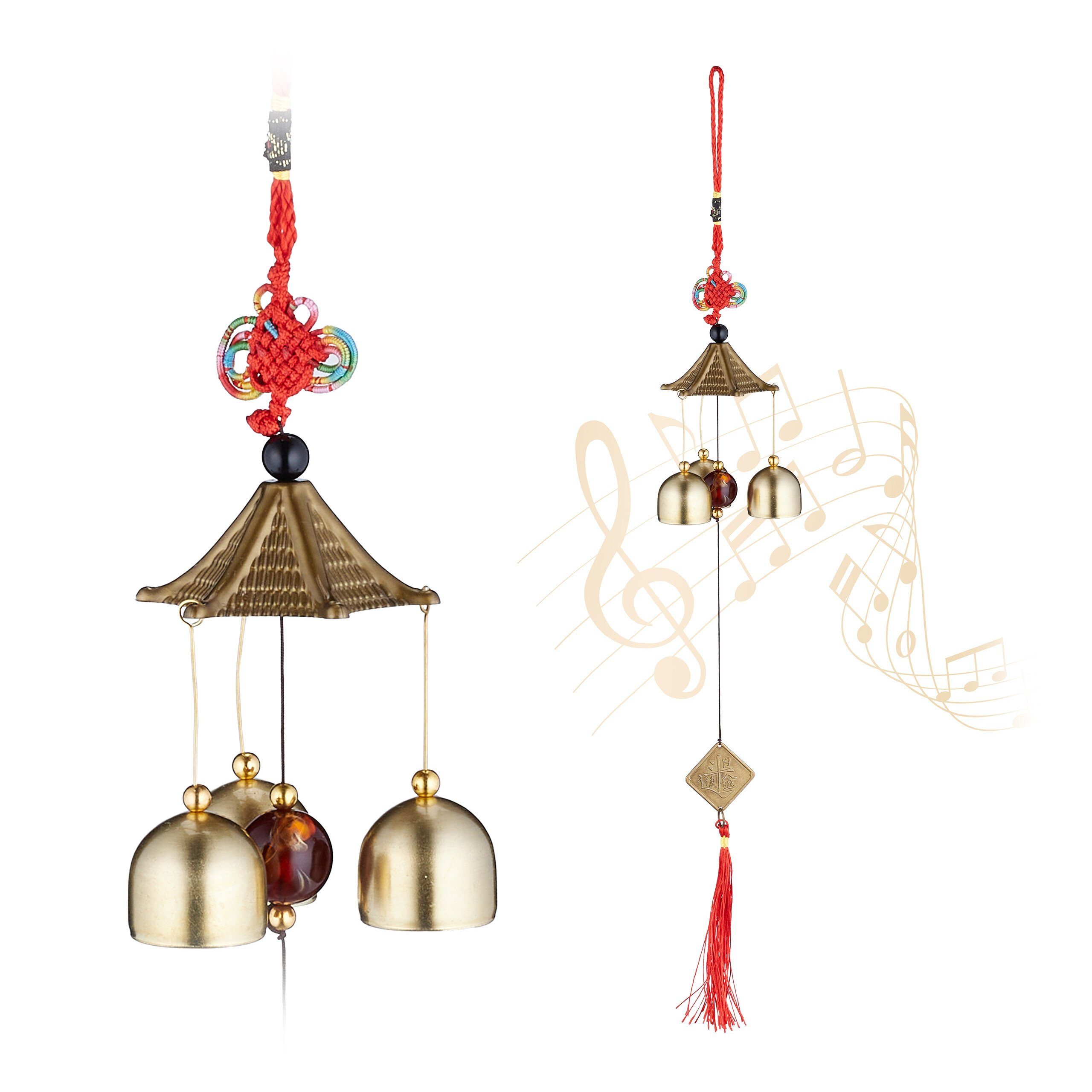 relaxdays Windspiel Feng Shui 2er Set (2 St)