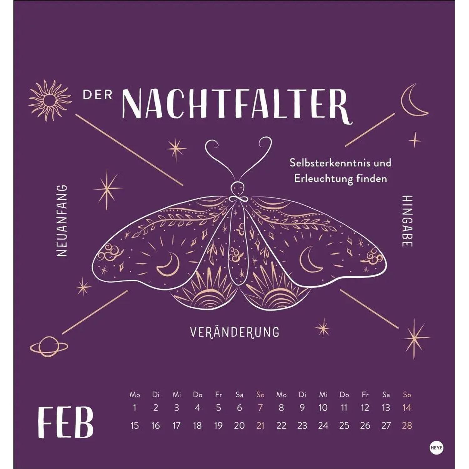 HEYE Monatskalender Krafttiere Postkartenkalender 2027