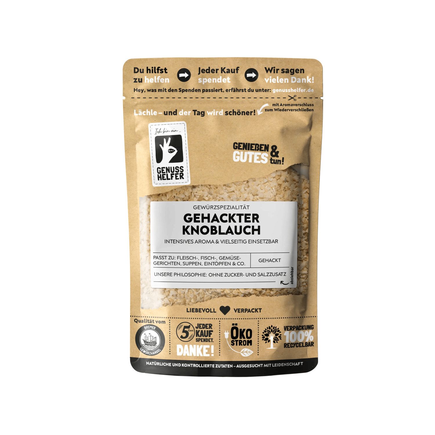 Bremer Gewürzhandel Gewürz Knoblauch, gehackt, 80 g