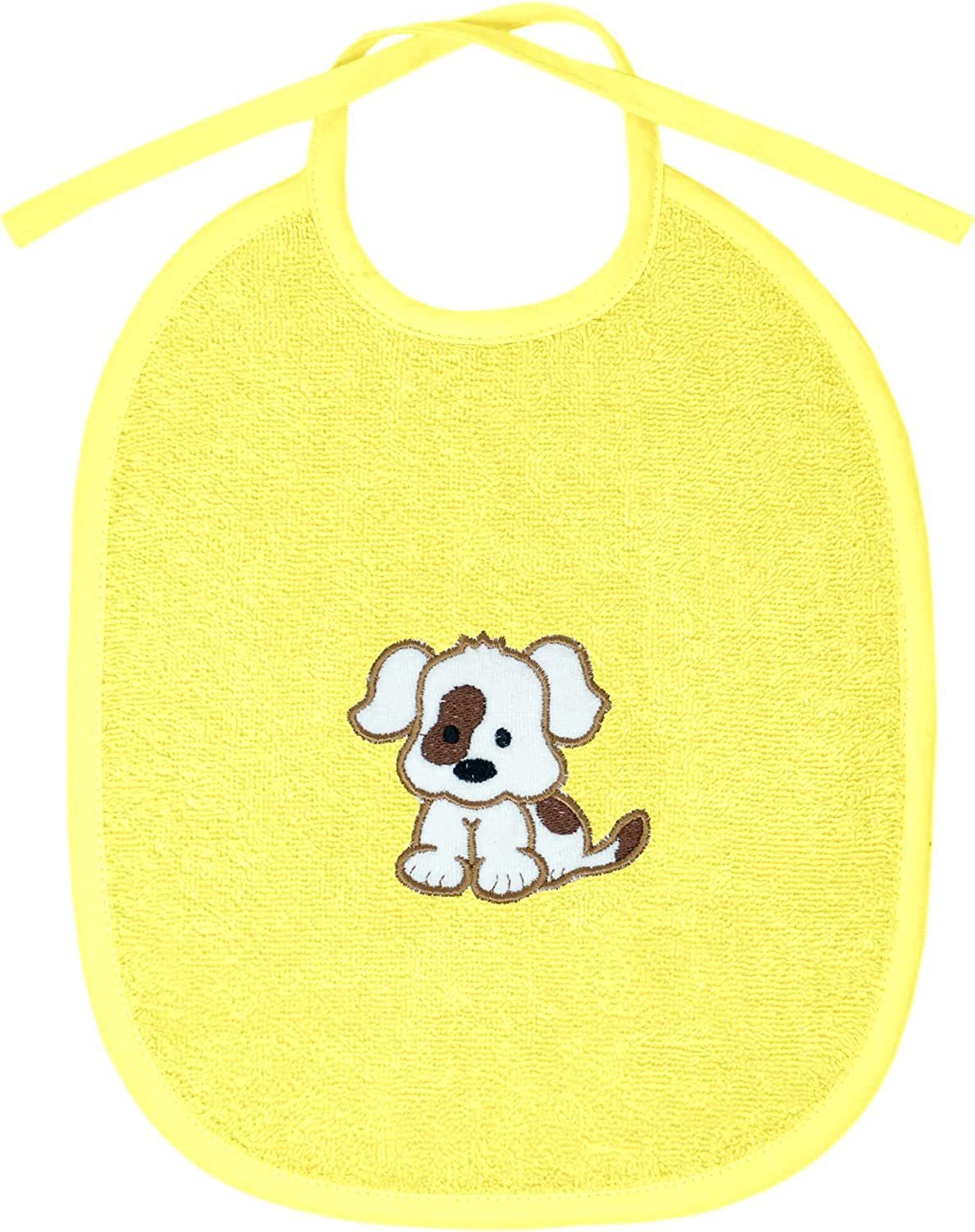 Sabberlatz Frottee Handtücher (Set, Jungen Lashuma Hund Neugeborenen-Geschenkset gelb und mit Mädchen 3-tlg)