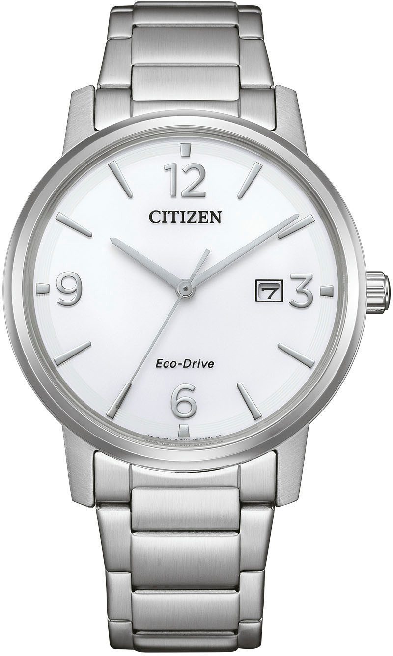 Citizen Solaruhr BM6755-71A, Armbanduhr, Herrenuhr, Edelstahlarmband, analog, Tag, Kristallglas