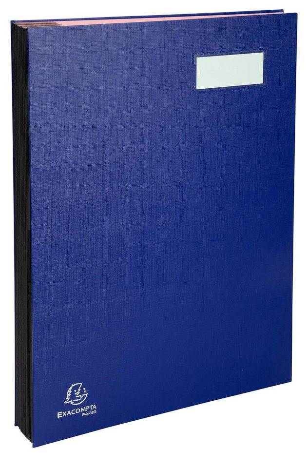 Thumbnail - EXACOMPTA Fächermappe 8x Unterschriftenmappe Klassik, 20 Fächer, 24x35 cm - Blau - 57022E, Direction Unterschriftsmappe