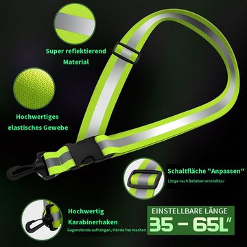 yozhiqu Laufgürtel Reflektierender Sicherheitsgürtel für Nachtwanderungen Mit 2 reflektierenden Armschlaufen zum Laufen und Gehen