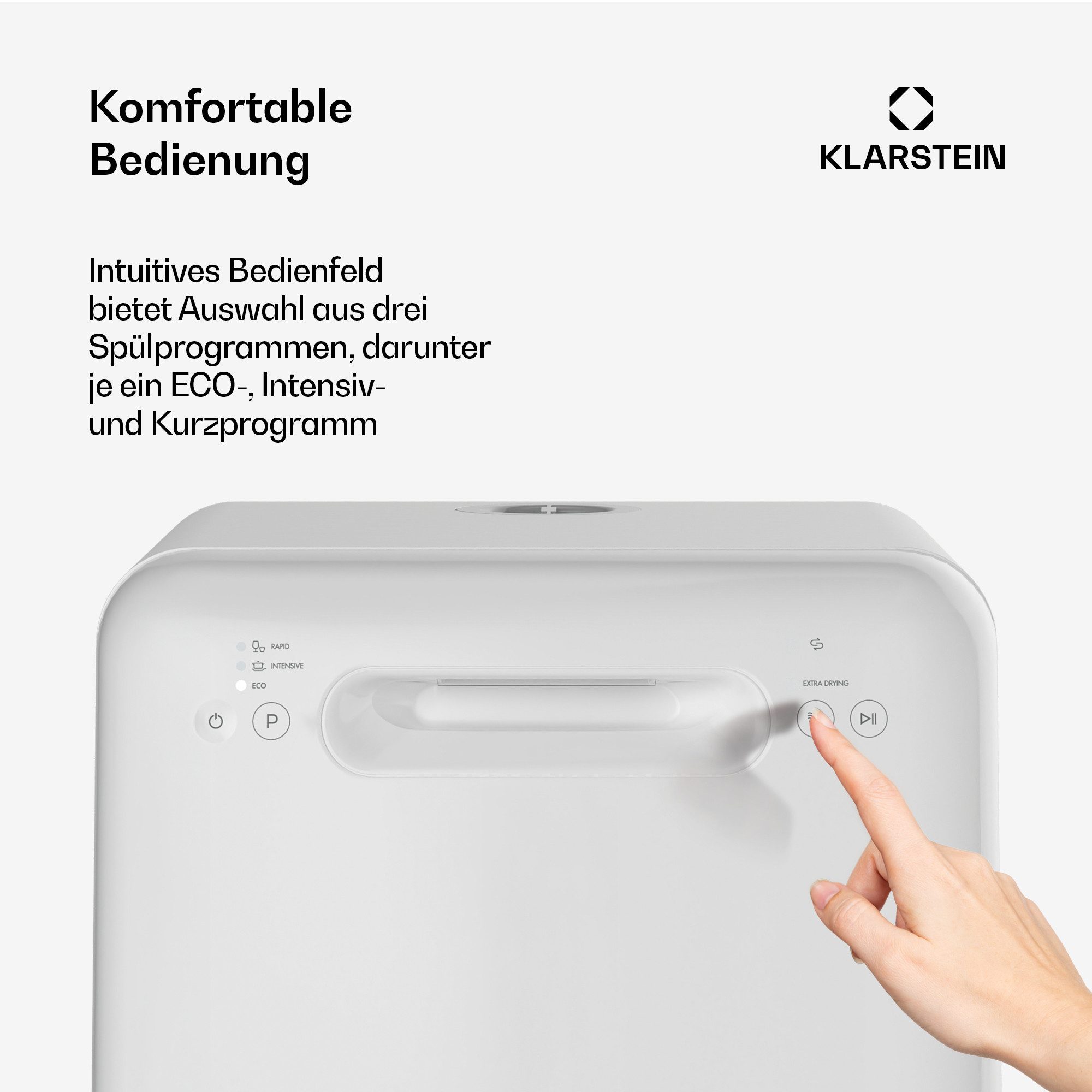 Klarstein Standgeschirrspüler 10047348, 3 l, Mini Spühlmaschine freistehend 5 L Camping Tragbar ECO – Bild 5 von 5