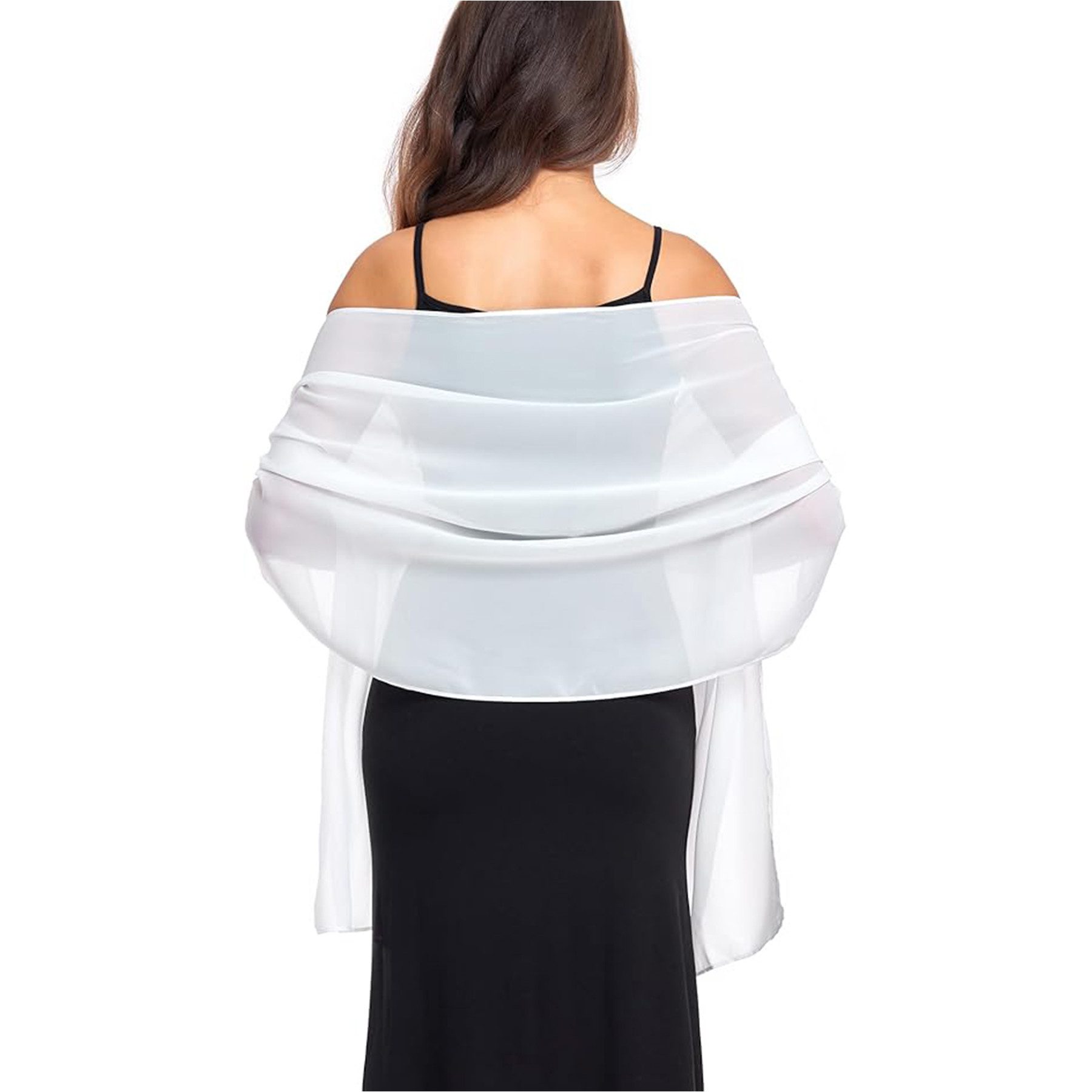 Mutig Modeschal Chiffon Stola für Damen 200x70cm – Eleganter, (leichter Schal aus weichem Chiffon, Schultertuch), für Abendkleid, Hochzeit, Braut, festliche Anlässe, Sommer, Party