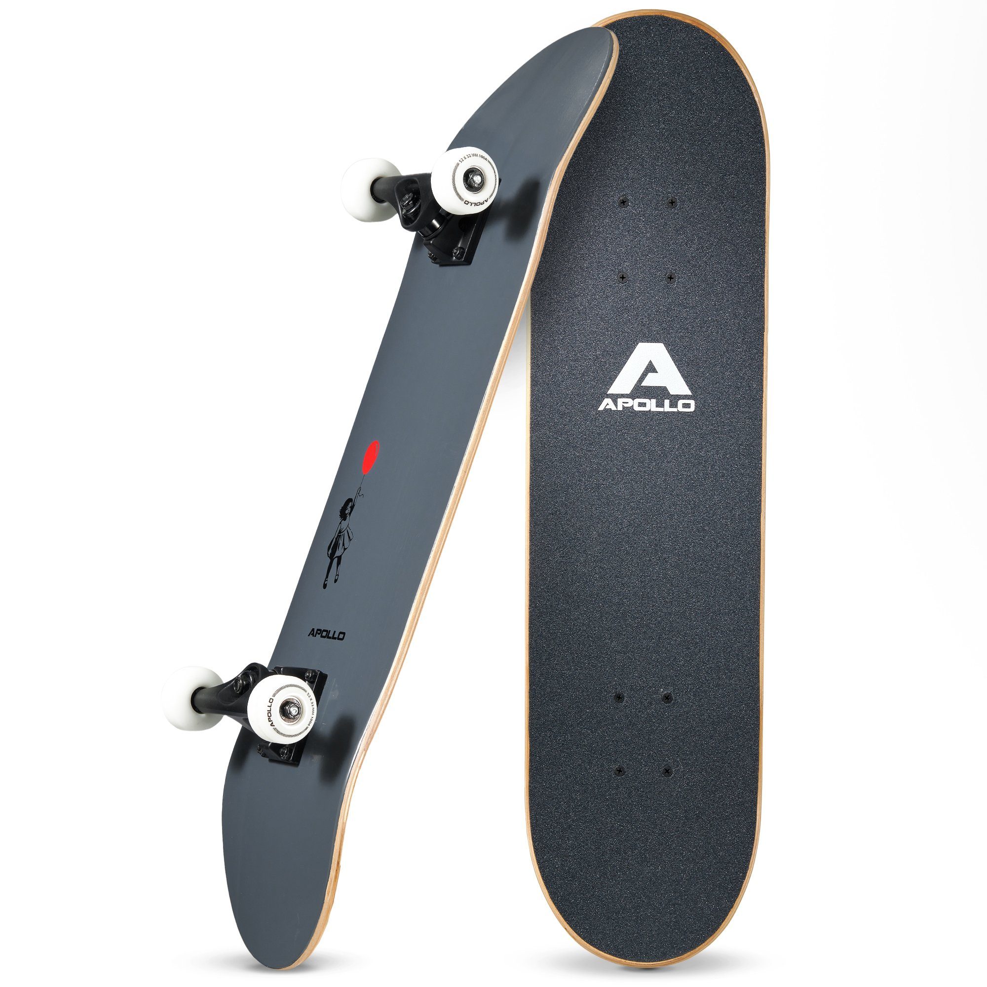 Apollo Skateboard Skateboard Kinder und Erwachsene Wood Board, Kinder Skateboard ab 6 Jahre