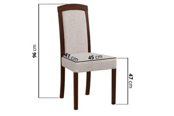 MOEBLO Stuhl TORMO 7 (Esszimmerstuhl Polsterstühle, Holzstühle, Esszimmerstühle, Massivholz), (BxHxT): 45x96x41cm