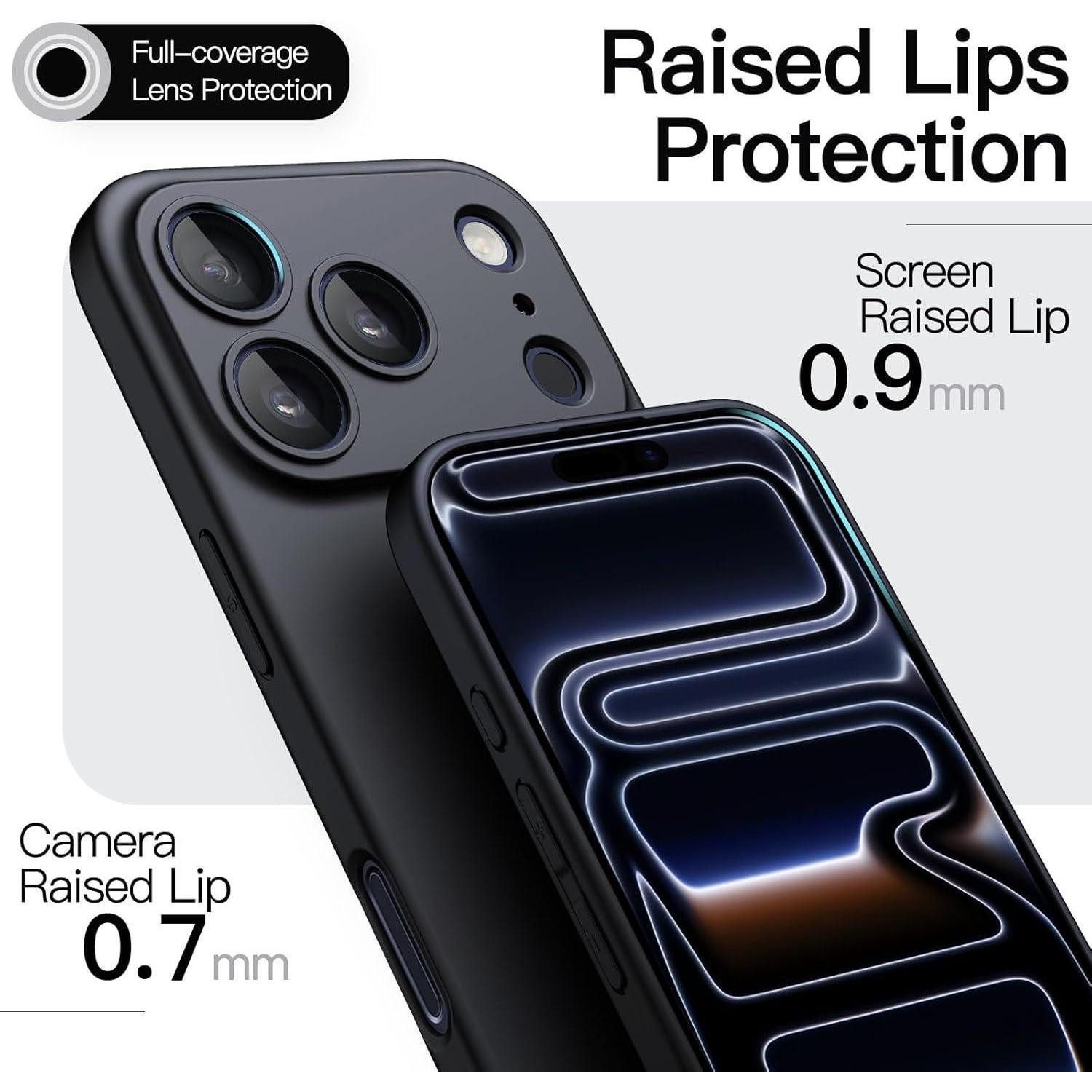 LuxusKollektion Handyhülle Handyhülle iPhone 17 Pro dünn Kameraschutz matt Schwarz – Bild 4 von 5