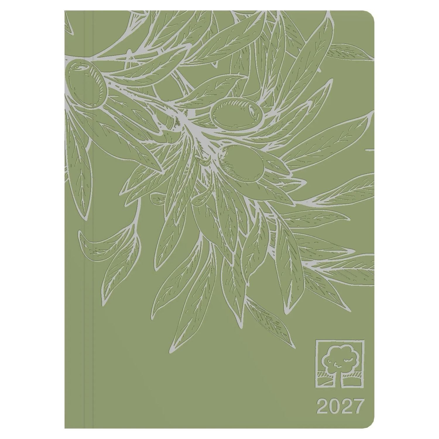 Taschenkalender Taschenkalender 1T/1S olive Blauer Engel 2027