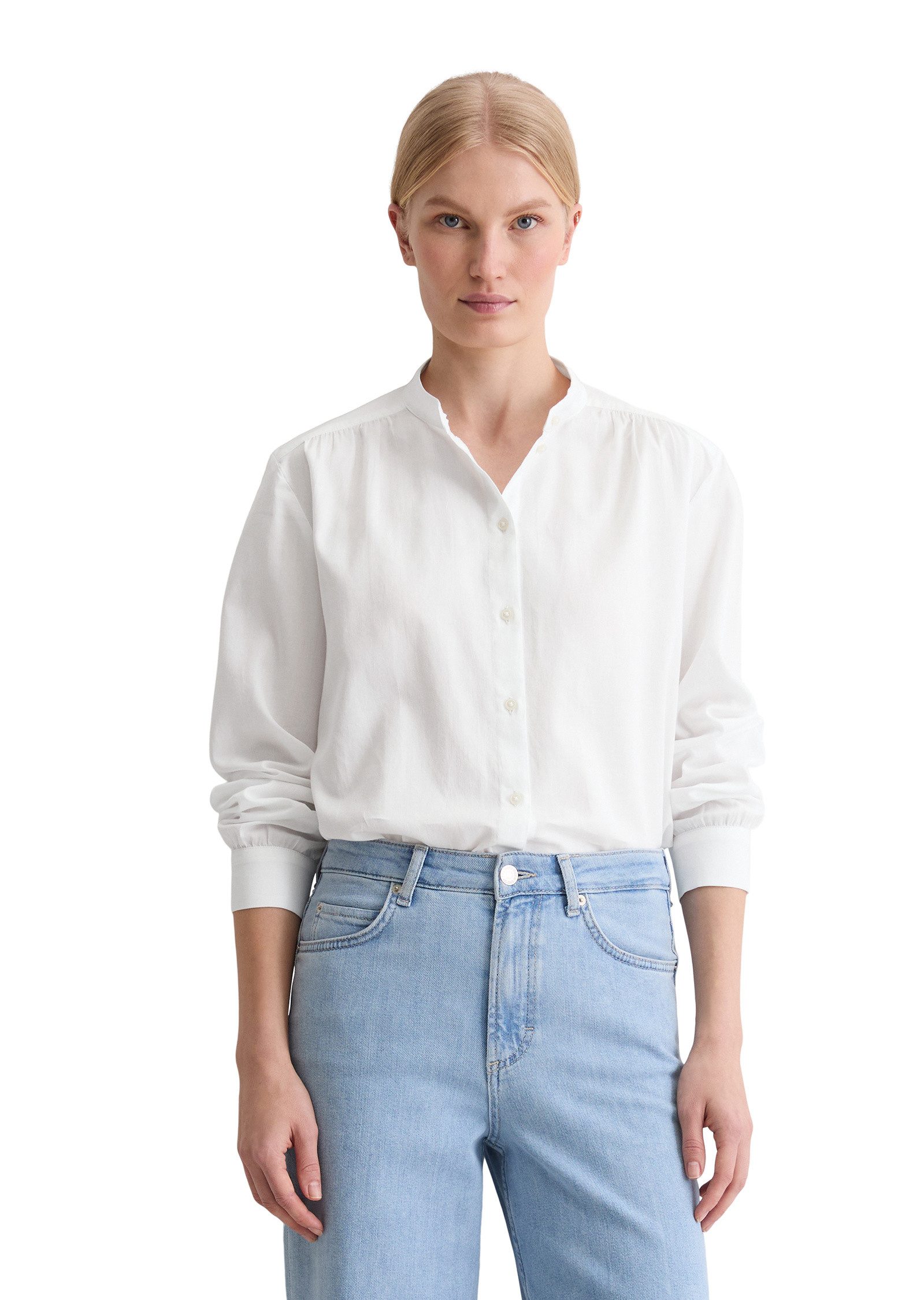 Marc O'Polo Langarmbluse aus softem Baumwoll-Satin günstig online kaufen