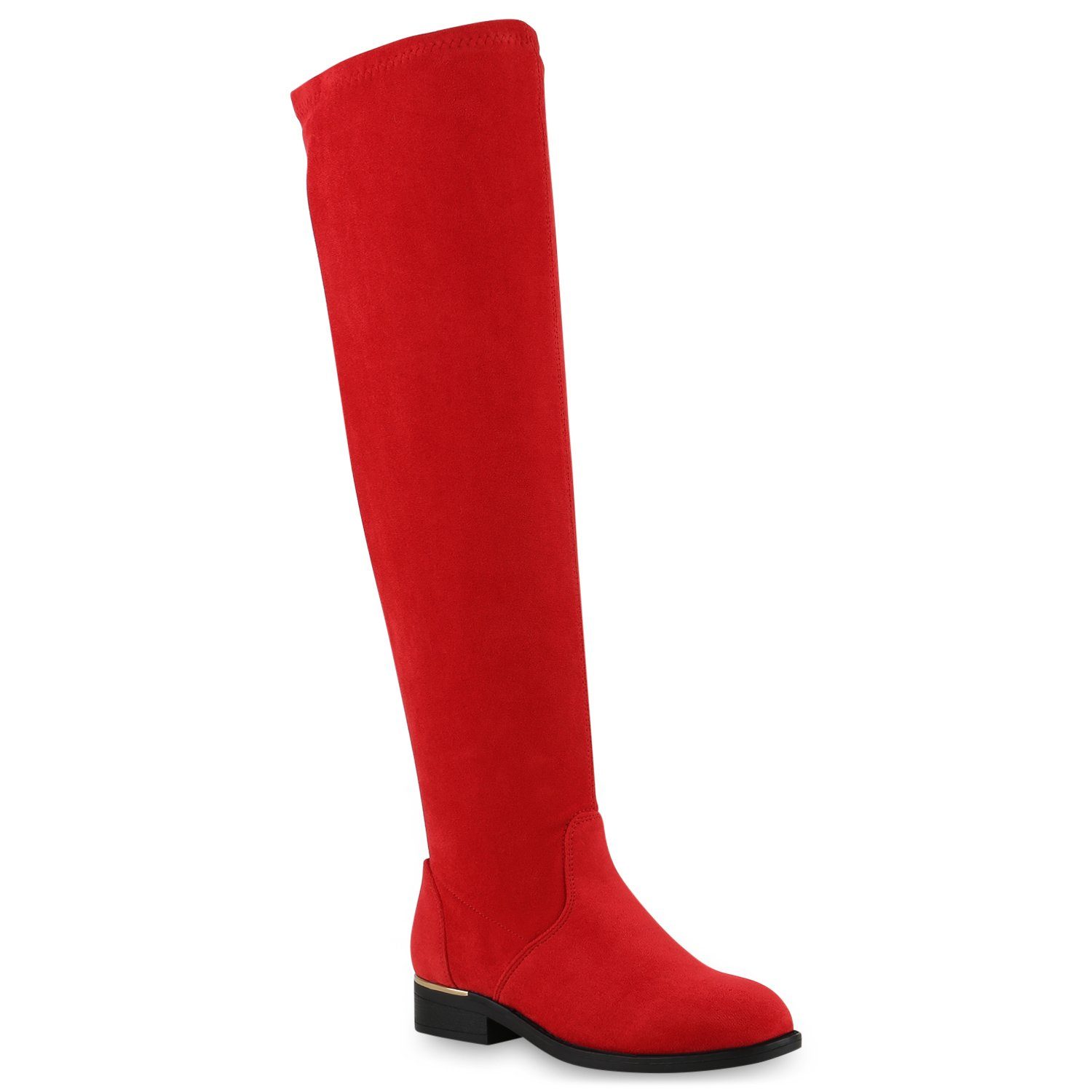 VAN HILL 902288 Overkneestiefel Rot Schuhe