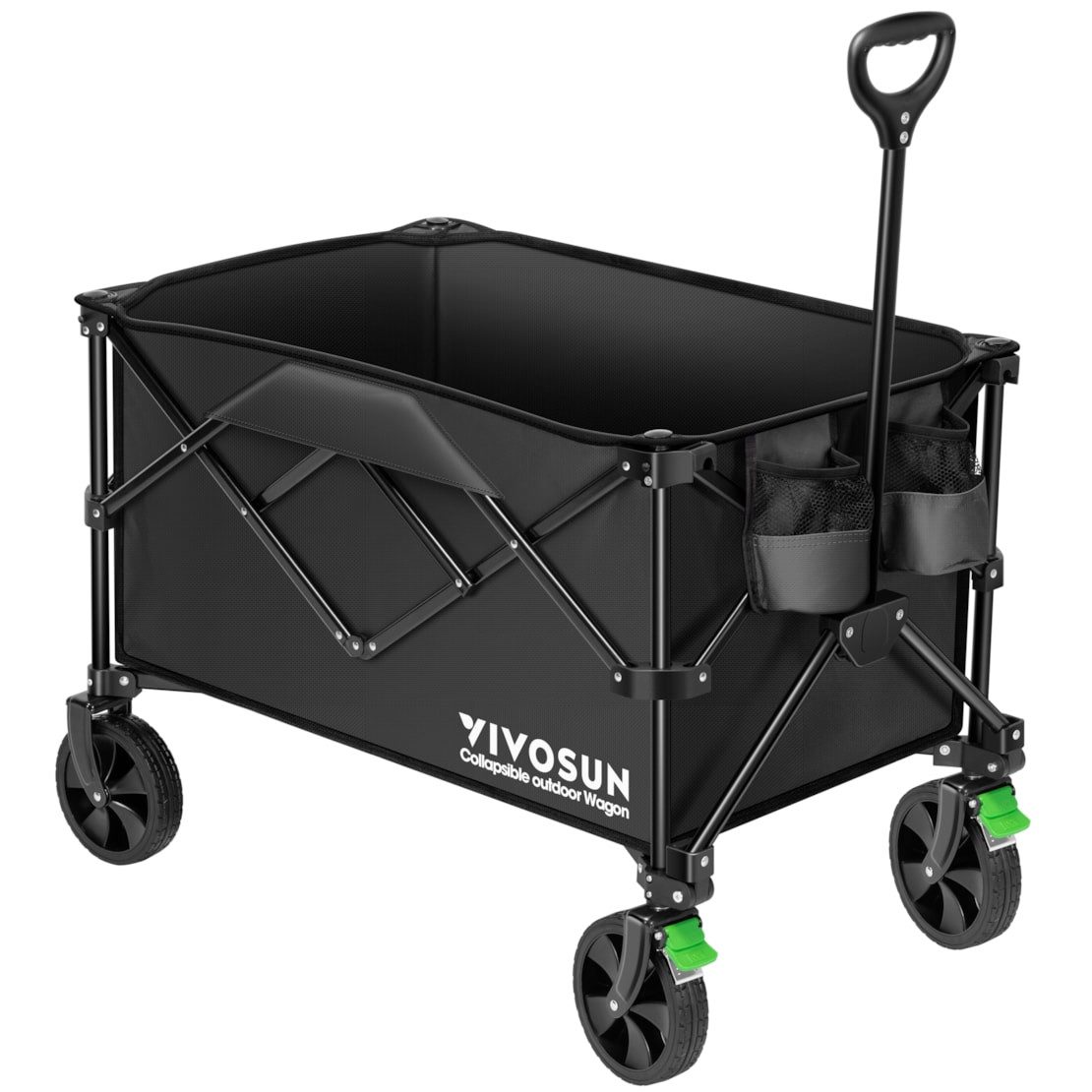 VIVOSUN Bollerwagen VIVOSUN Robuster Bollerwagen, Faltbarer Bollerwagen mit 136 kg Tragkraft