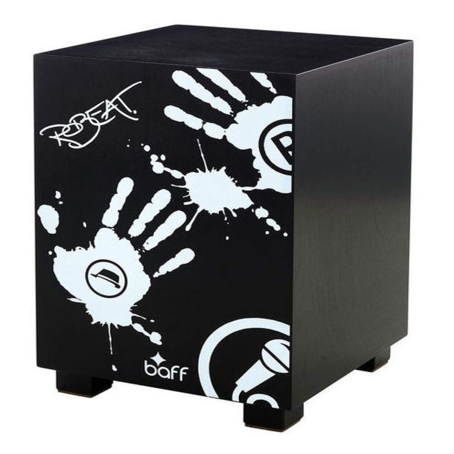Baff Cajon Baff beatBOX Robeat Cajon Musikmöbel Hocker BK, vielseitig