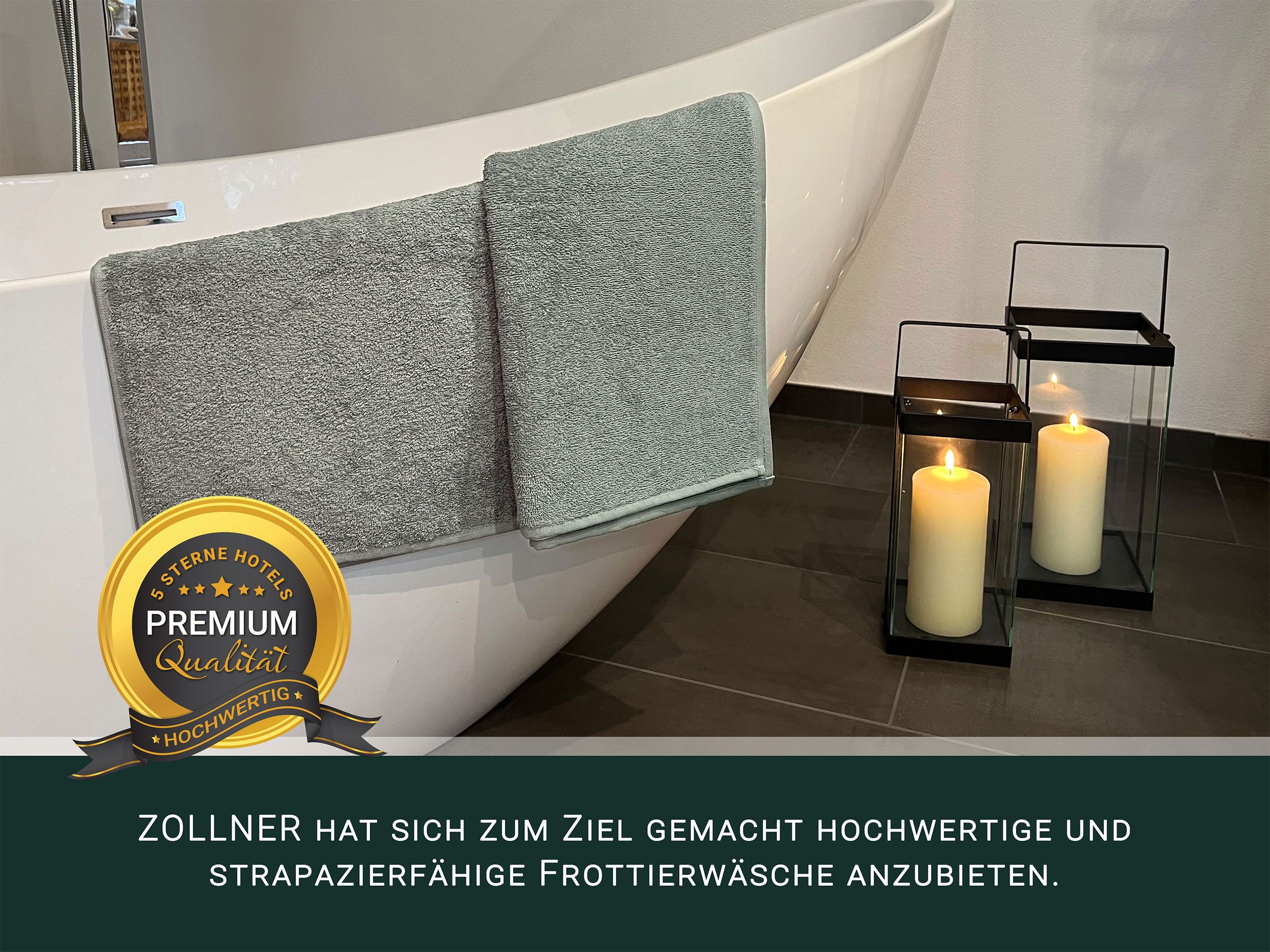ZOLLNER Handtücher, Walkfrottier (10-St), 50 x 100 cm, 100% Baumwolle, vom Hotelwäschespezialisten