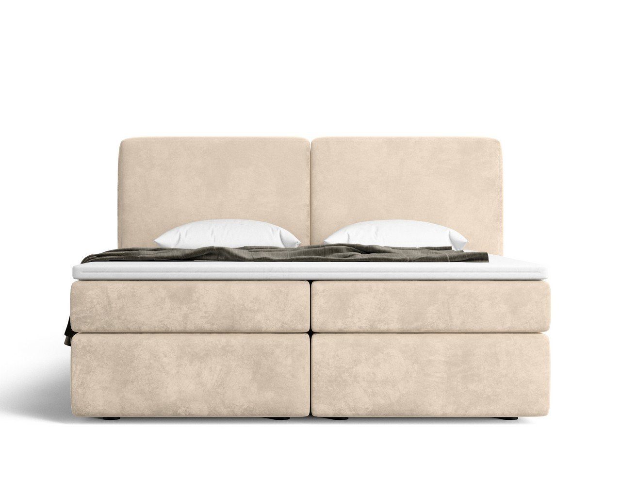 Sofa Dreams Boxspringbett Vallecas (Designerbett Bett, inklusive Topper und Matratze), mit Bettkasten, viele Stoffe und Farben, alle Größen