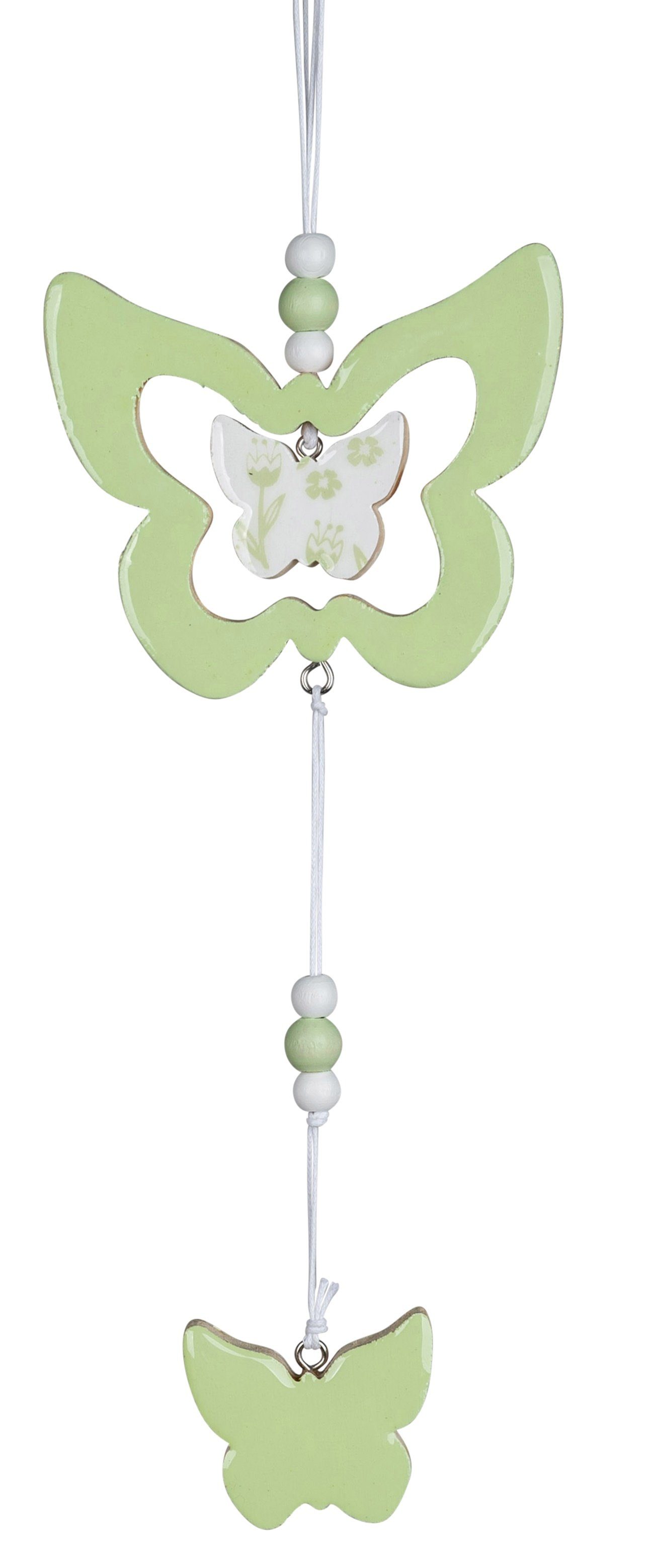 Outlet-Store dekojohnson Hängedekoration Fenster-Girlande-Schmetterling mint grün 10x33cm