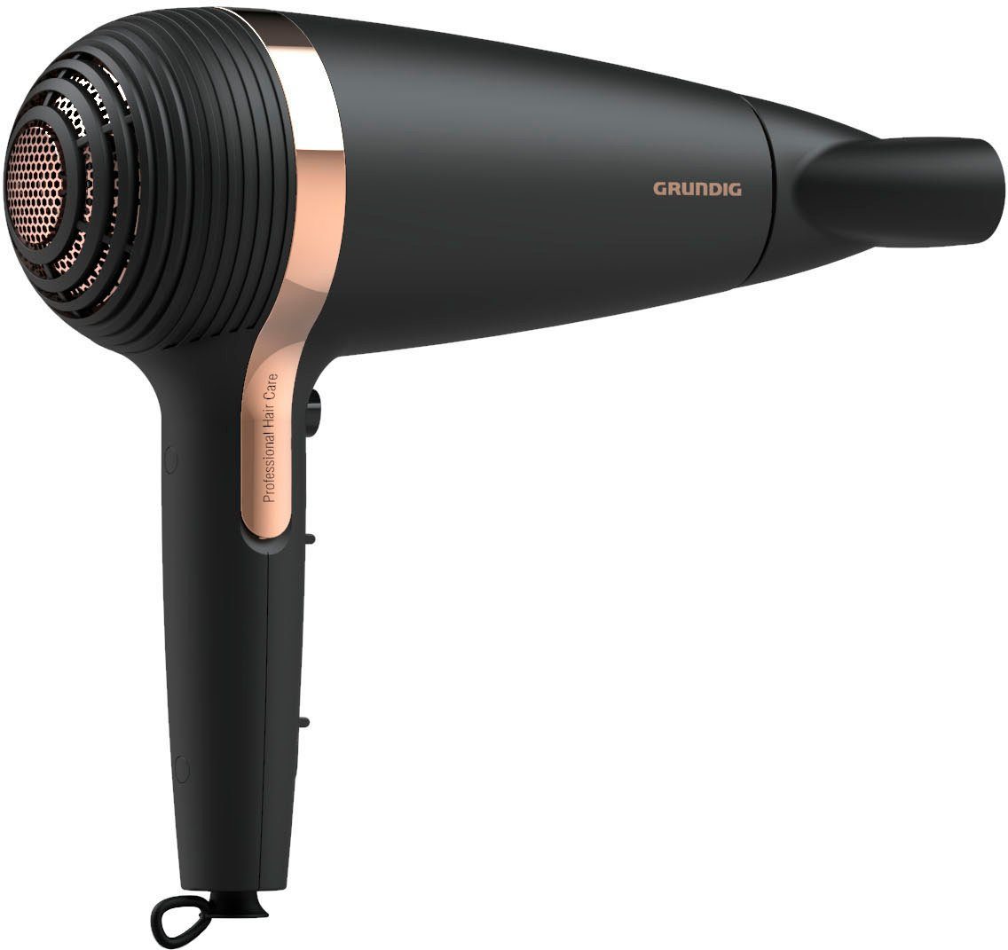 Grundig Ionic-Haartrockner HD 7081, 2100 W, 2100W Haartrockner NaturaShine mit Ionen & Keramikschutz schwarz
