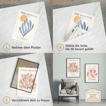 Heimlich Poster Set als Wohnzimmer Deko Bilder 50x70 cm Beidseitig Matisse Kunst, Abstrakt