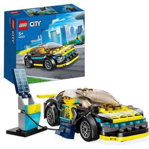 LEGO® Konstruktionsspielsteine Elektro-Sportwagen (60383), LEGO® City, (95 St), Made in Europe