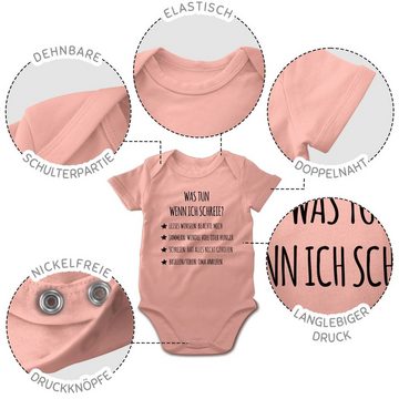 Shirtracer Shirtbody Schreianleitung, was tun wenn ich schreie? Strampler Baby Mädchen & Junge