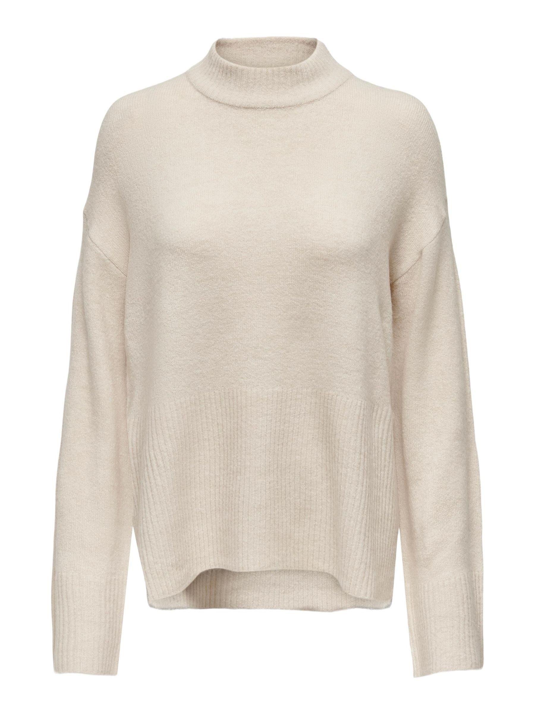 JACQUELINE de YONG Strickpullover Flauschiger Stehkragen Gestrickt JDYJOLA für Damen Normal Fit Stehkragen Langarm Einfarbig wärmend Casual-Style