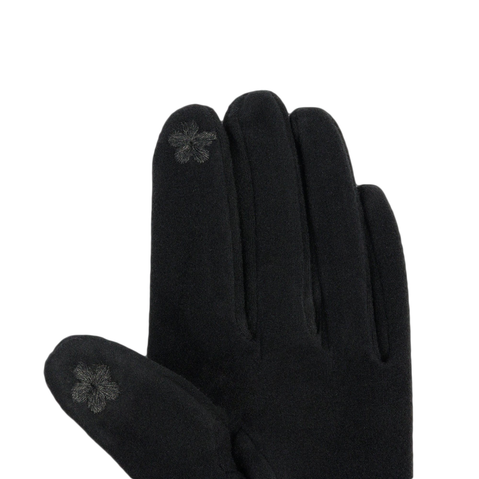 Handschuh ZEBRO Fleecehandschuhe schwarz