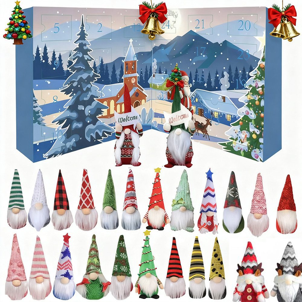 CLTYQ Adventskalender Gnome Adventskalender 2025, 24 Tage Weihnachtsgnome C günstig online kaufen
