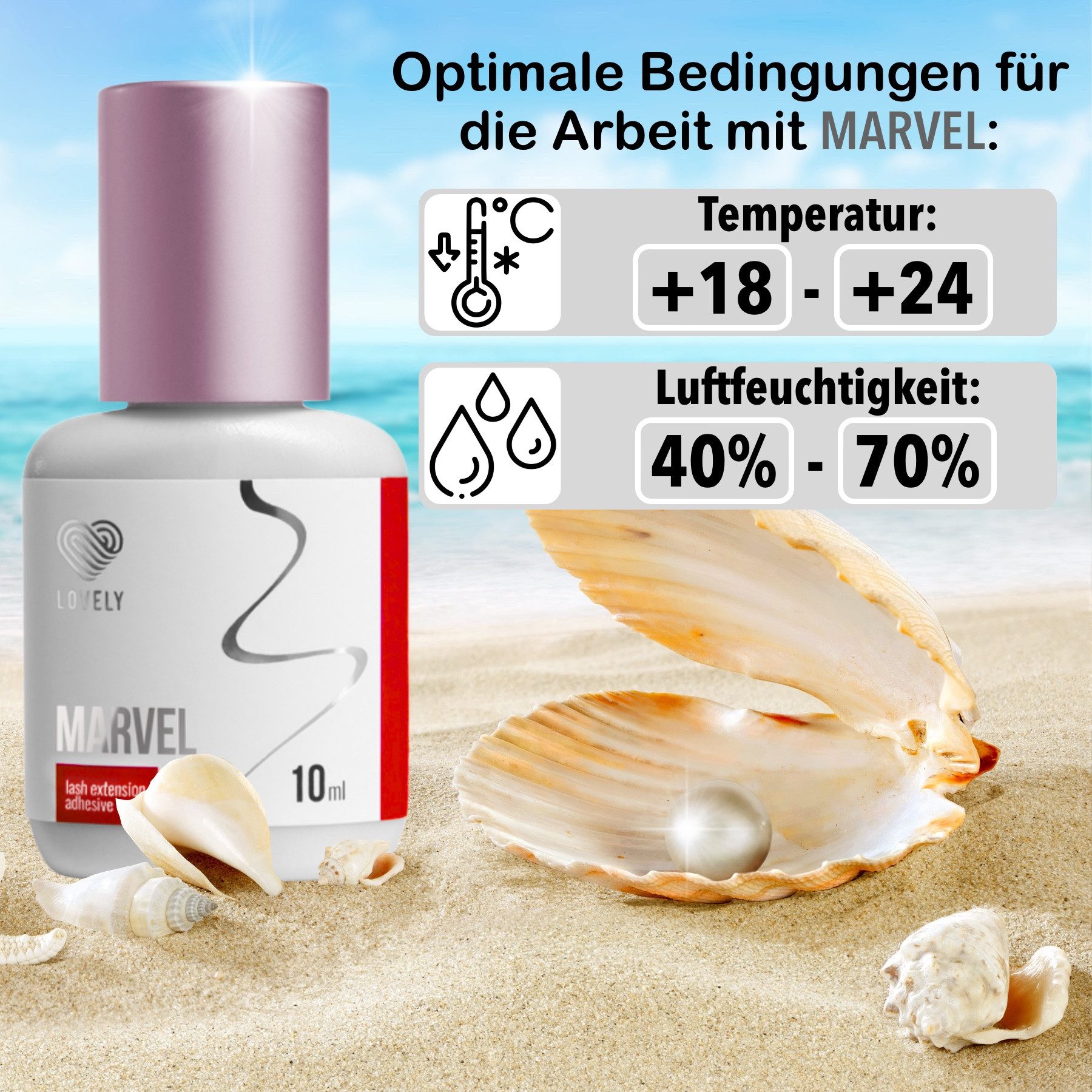 Lovely Wimpernkleber Lovely Wimpernkleber Marvel 5ml & 10ml für Wimpernverlängerung, Für professionelle WImpernverlängerung, Schnelle Trocknungszeit – Bild 4 von 5