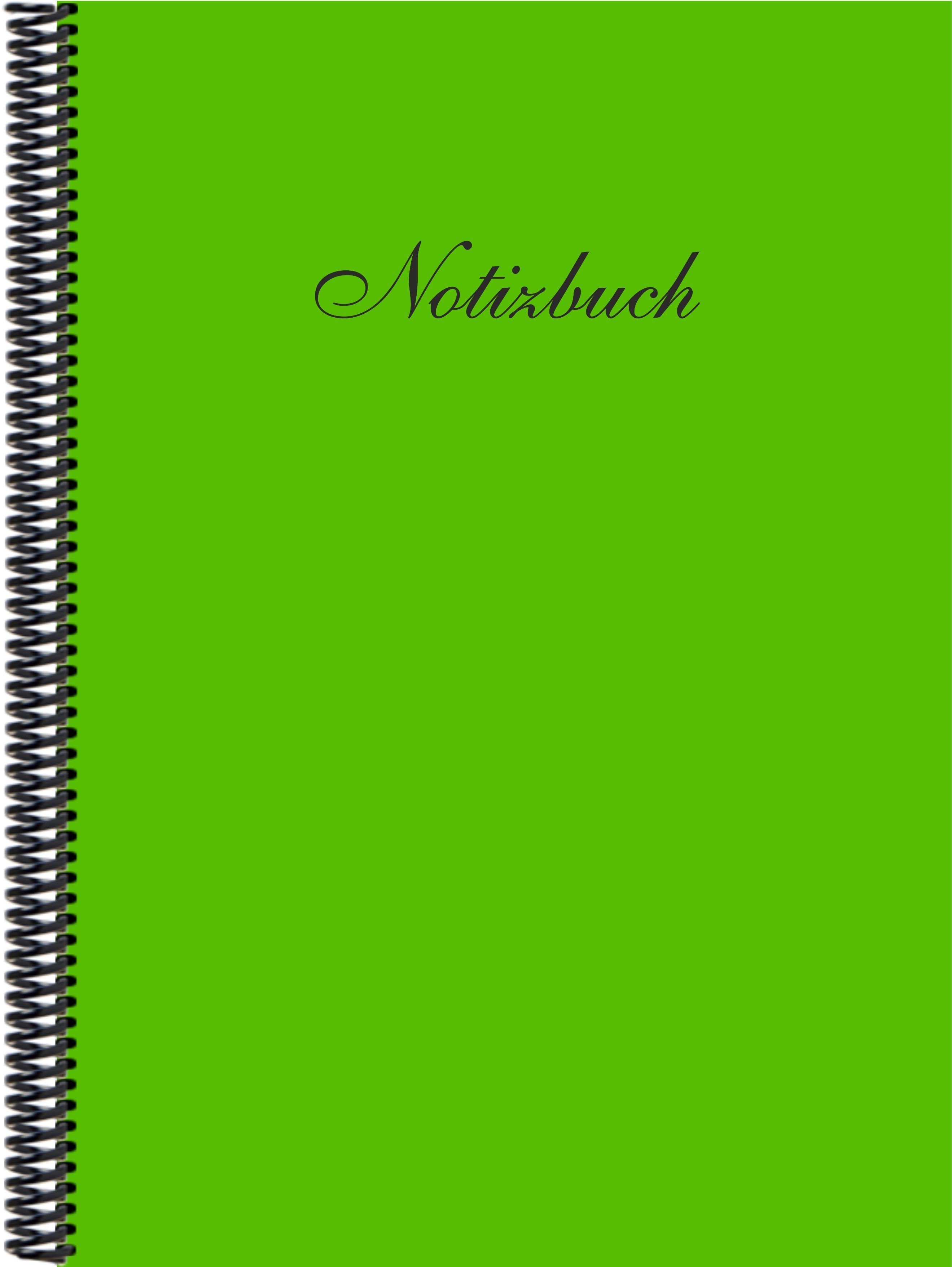 E&Z Verlag Gmbh Notizbuch Notizbuch DINA4 kariert, in der Trendfarbe grasgrün