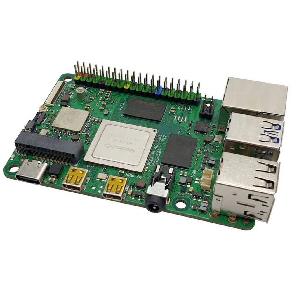 Radxa Rock Pi 4 Model C+ 4GB RK3399T (mit Dualband 2.4/5GHz RockPi4C+_4GB_W Barebone-PC