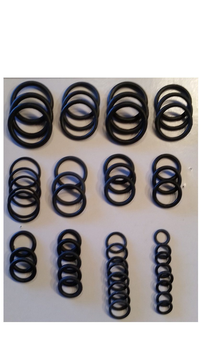 Top Ten Dichtungsring 50tlg O-Ring Dichtungsringe Set Gummidichtungen Schwarz (Set, 50-St., Dichtungsringe), Sifondichtung Fiberringe O-Ringe Wasserhahnscheiben
