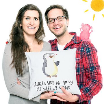 Mr. & Mrs. Panda Dekokissen Pinguin Amputation - Weiß - Geschenk, Motivkissen, Armamputation, Kop, Einzigartige Designs
