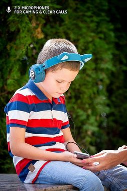 PowerLocus Lautstärkebegrenzung Kinder-Kopfhörer (Innovative mit Bluetooth 5.3 für ultimative Freiheit und Sicherheit,Maximaler Tragekomfort, Kabellos, 85 dB Lautstärkebegrenzung für sicheren Hörgenuss, LED-Licht)