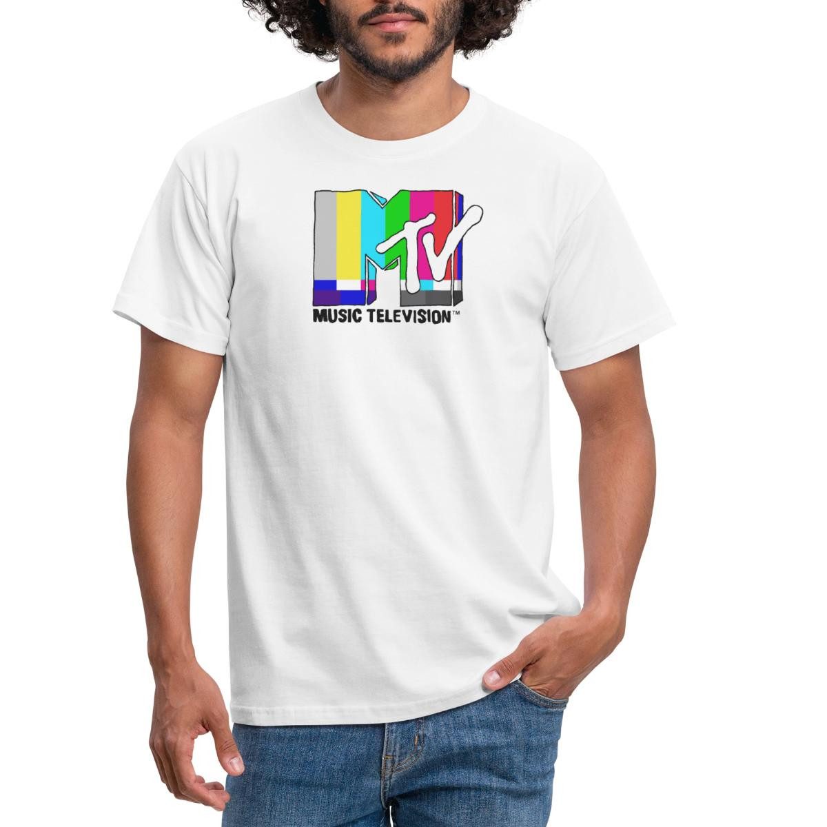 Spreadshirt T-Shirt MTV Music Television TV-Statik-Logo Männer T-Shirt (1-t günstig online kaufen