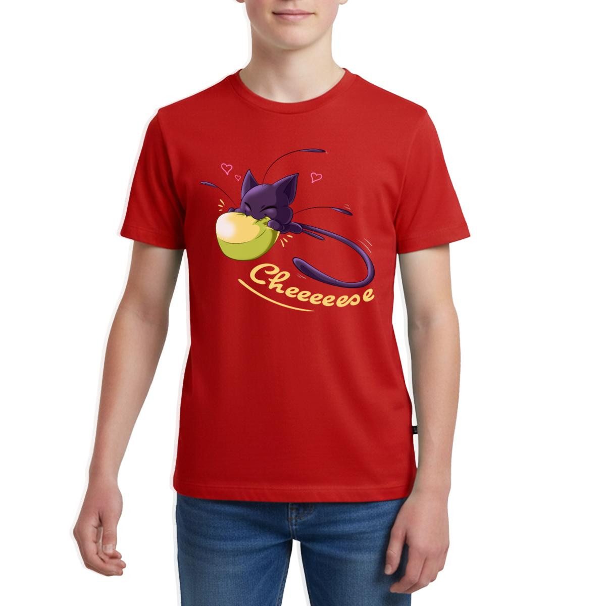T-Shirt Miraculous Plagg Liebt Käse Camembert Teenager Premium T-Shirt