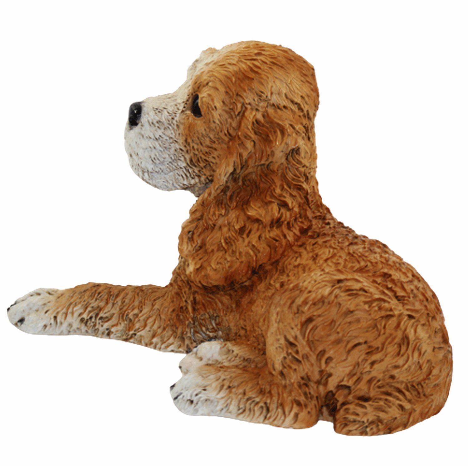 Resin aus Kollektion Tierfigur Spaniel 16 Castagna H Welpe Cocker Dekofigur liegend Castagna Hund Hundefigur cm