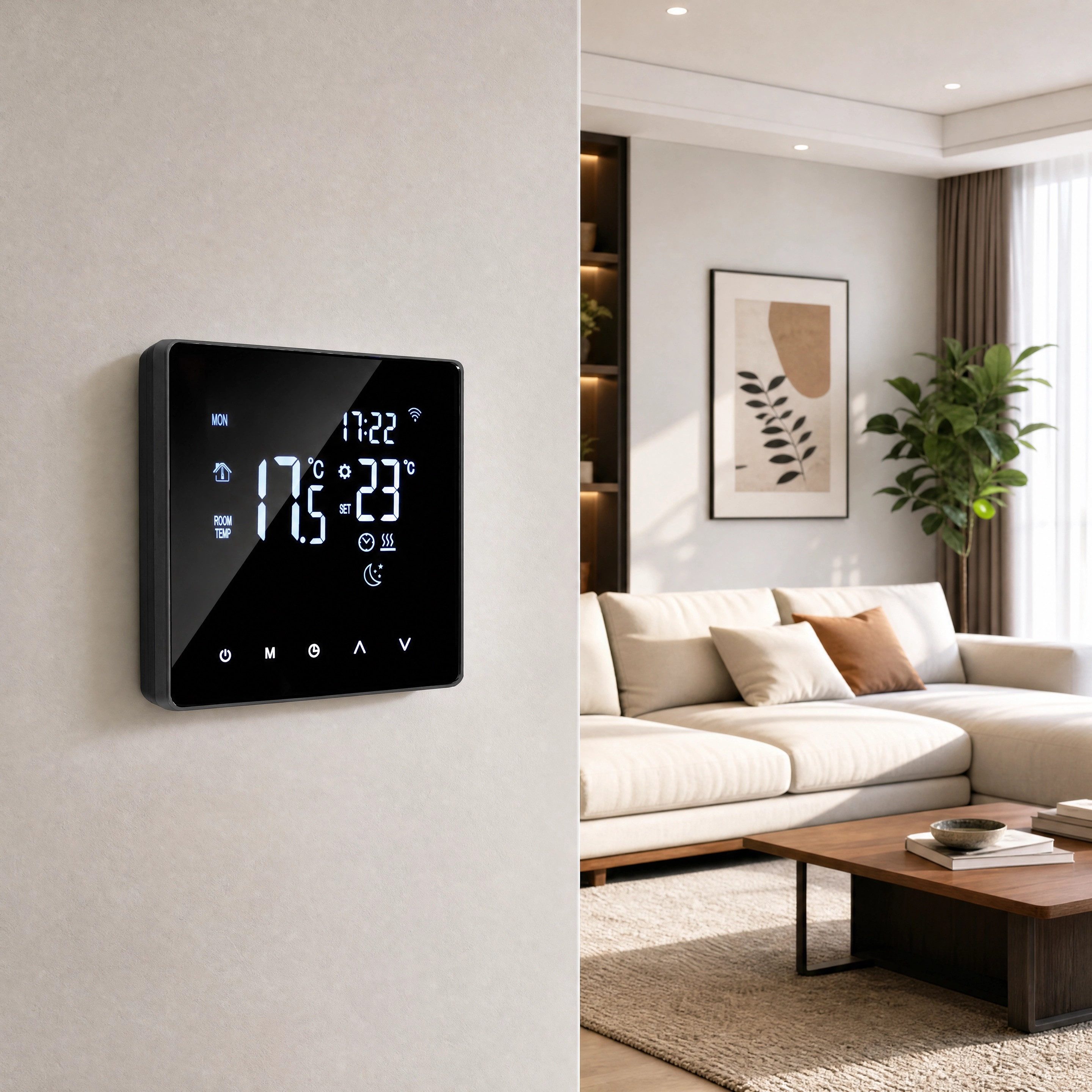 GARRYFIZH Raumthermostat Raumthermostat Raumtemperaturregler Raumthermostat Digital, Geeignet für Fußbodenheizung