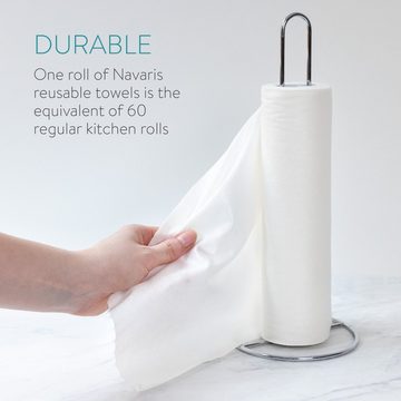 Navaris Taschentuch 2er-Set waschbare Viskosetücher/Küchenrollen aus Viskose, (1-St)