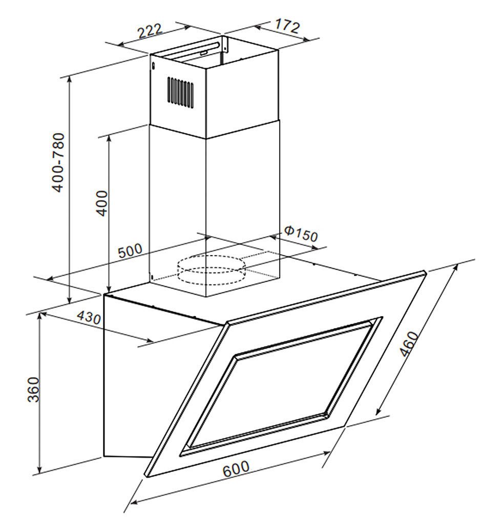 Hanseatic Kopffreihaube SY-103A6S-P1-C59-L122-600 SY-103A6S-P1-C59-L122-600