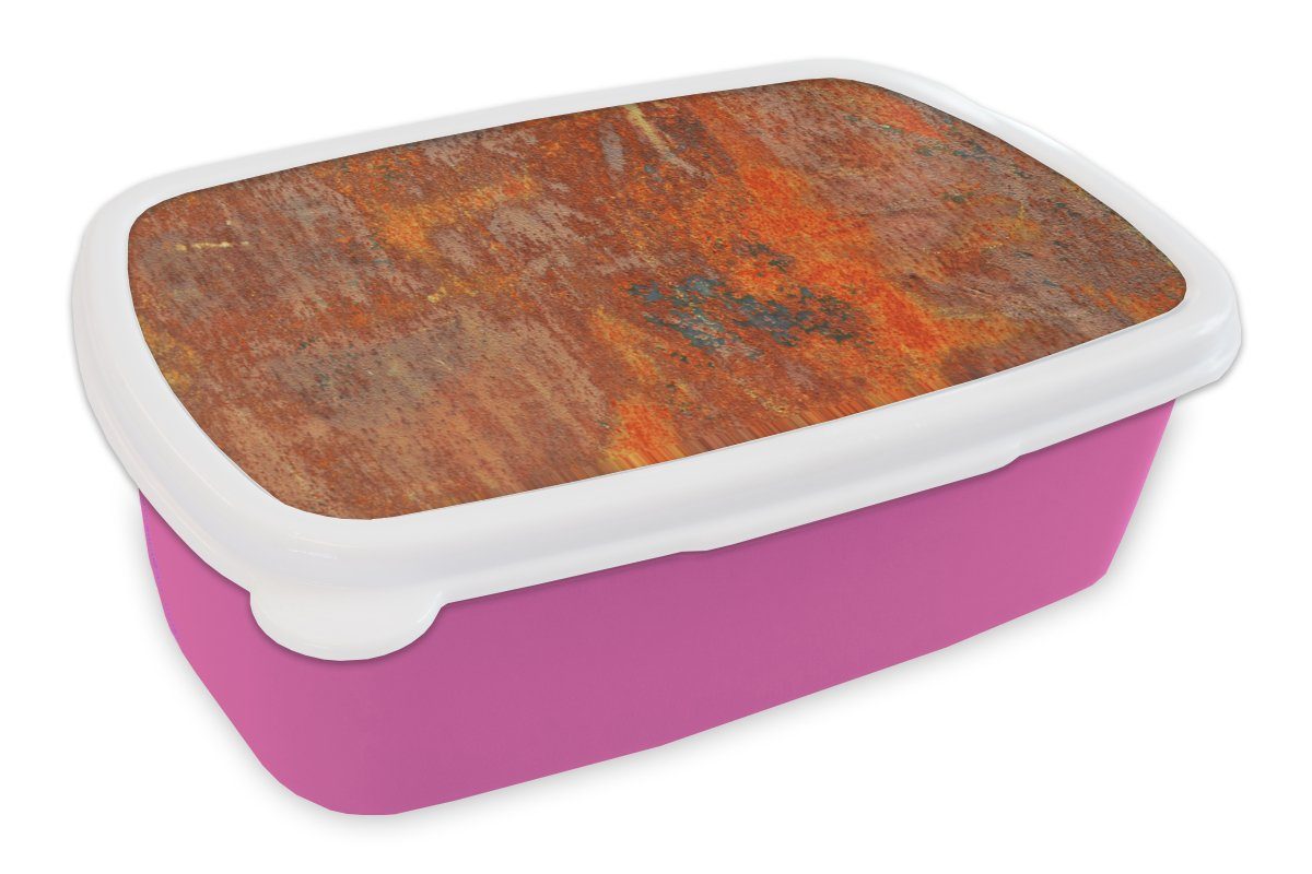 Brotdose (2-tlg), rosa Mädchen, Lunchbox Kunststoff, Rot Snackbox, Kinder, Kunststoff für - Wand, Brotbox - Erwachsene, Blau MuchoWow