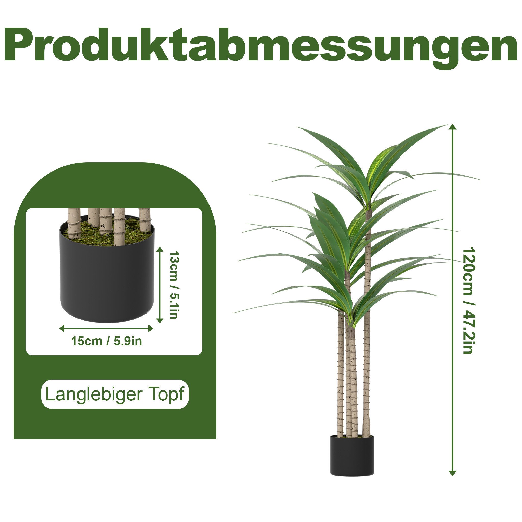 Kunstbaum Kunstpflanze Ficusbaum 120/150/180 cm Künstliche Pflanzen, FIVMEN günstig online kaufen