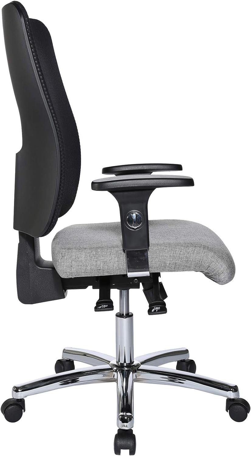 mit (N) Chrom, Open ergonomischer TOPSTAR (Bürostuhl ergonomisch: Sitz), Schreibtischstuhl Bürostuhl verstellbarem Bürostuhl X