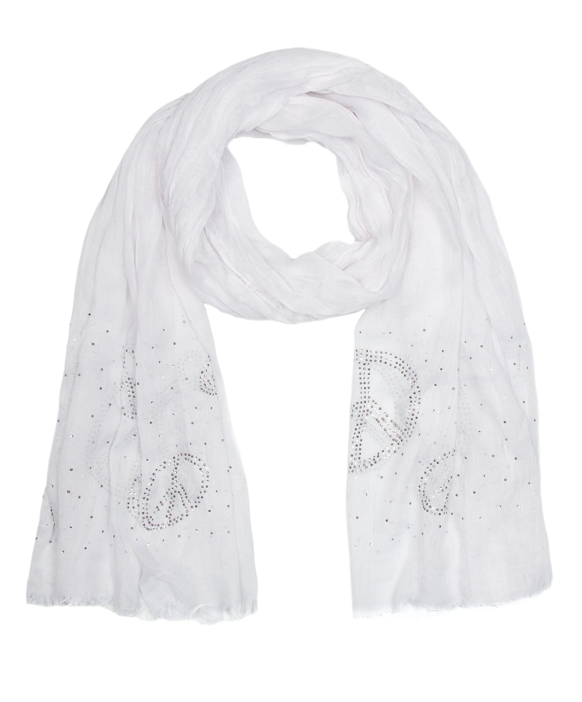 Cassandra Accessoires Schal "Peace", luftig leicht gewebt, mit glitzernden günstig online kaufen