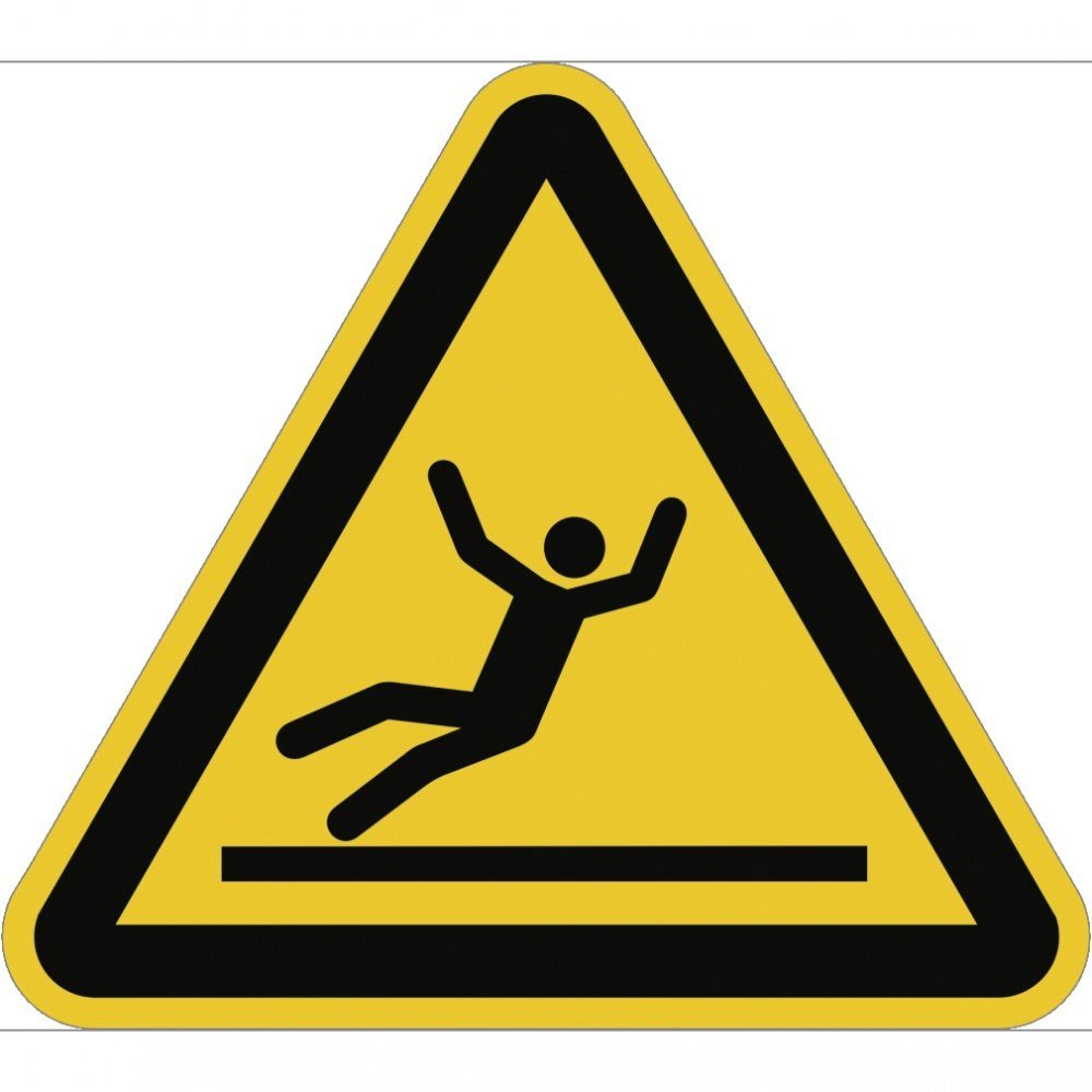 Hinweisschild Warnung vor Rutschgefahr nach ISO 7010, Kunststoff, 200 mm SL