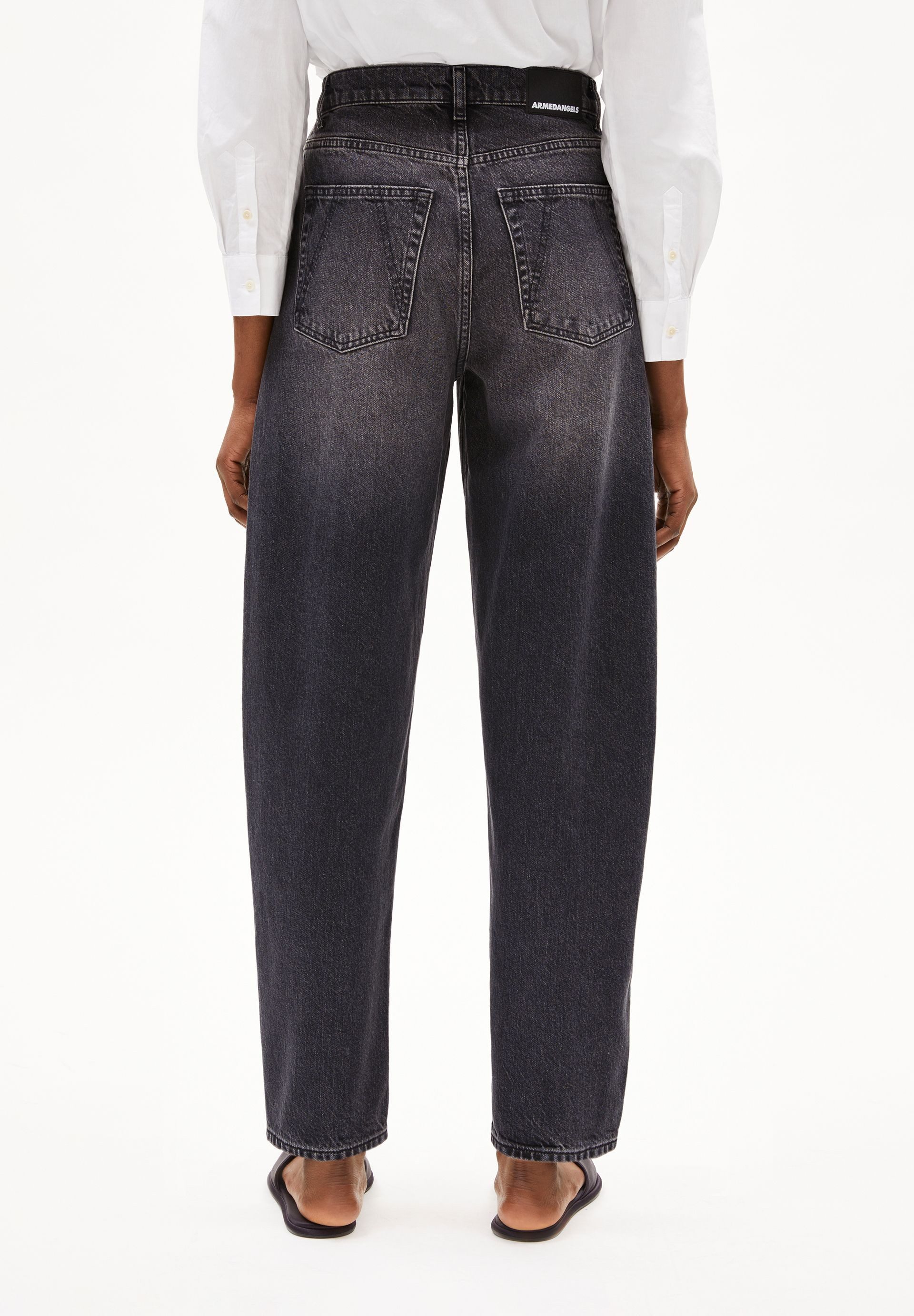 Armedangels Weite Jeans BAARELL Barrel Jeans recycelte Baumwolle (Non-Stretch, Loose Fit) High waist