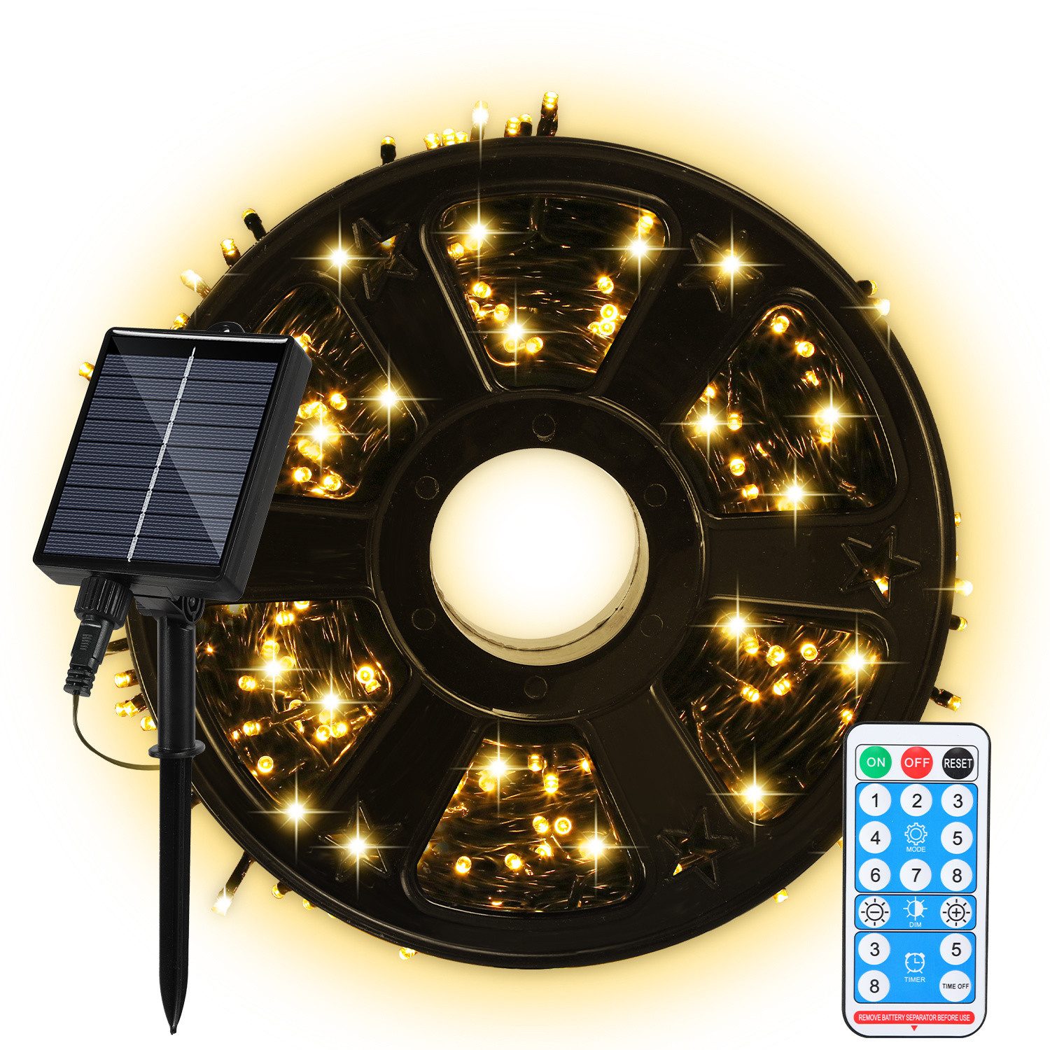 Clanmacy LED-Lichterkette LED Solar Lichterkette Solarleuchten Außen Weihna günstig online kaufen